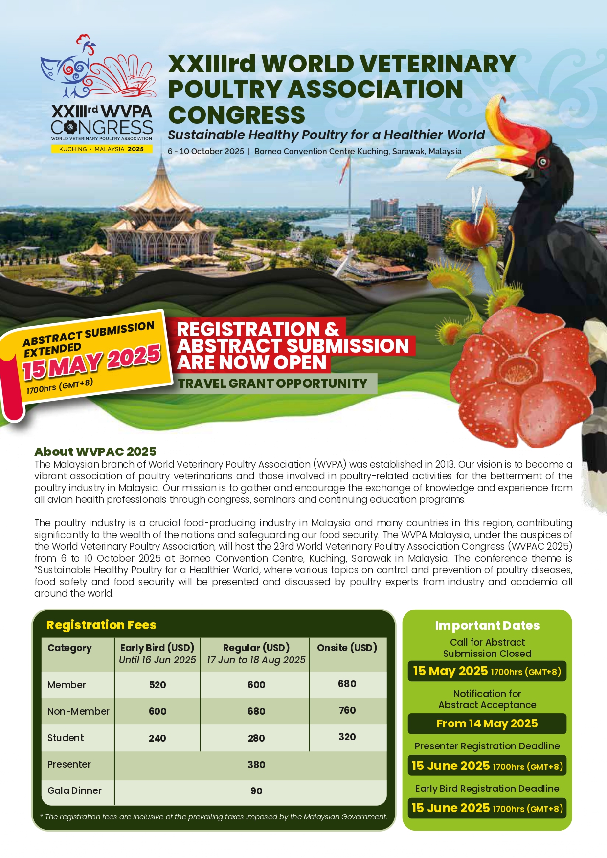 XXIIIrd WORLD VETERINARY POULTRY ASSOCIATION CONGRESS